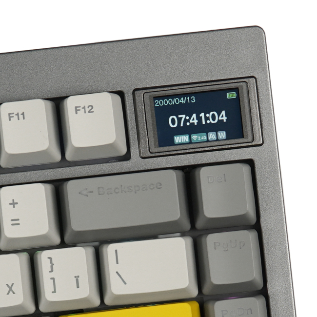 Клавіатура і миші - Клавіатура Epomaker TH80 Pro V2 75% Sea Salt Silent Switch Hot-Swap LCD Screen RGB Black UA (TH80-PROV2-B-SS)#3