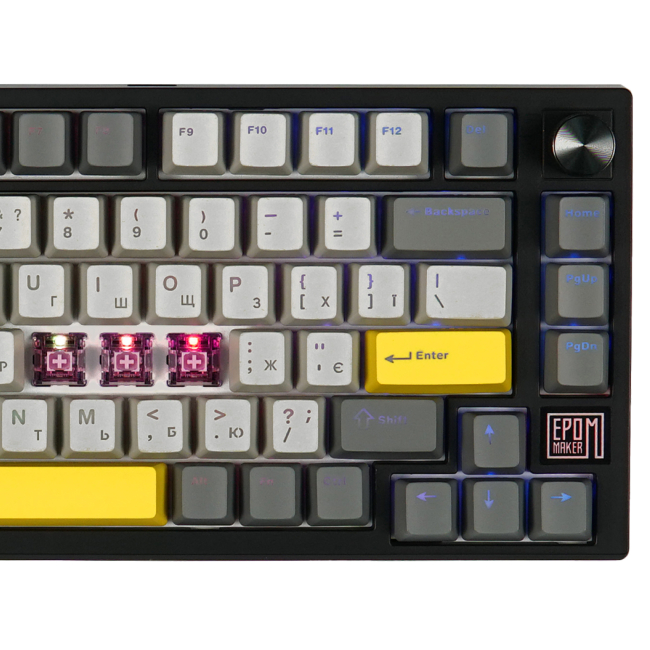 Клавіатура і миші - Клавіатура Epomaker TH80 SE 75% Flamingo Switch Hot-Swap RGB Black UA (TH80-SE-B-F)#2