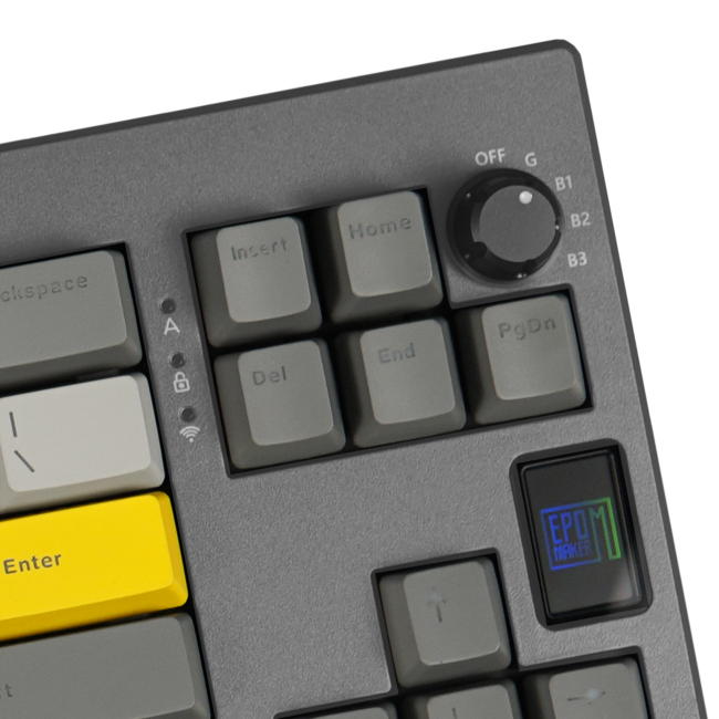 Клавіатура і миші - Клавіатура Epomaker Shadow-X 70% Flamingo Switch Hot-Swap LCD Screen RGB Black UA (SHX-B-F)#3