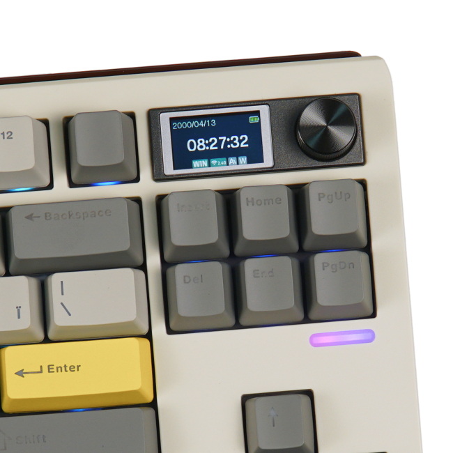 Клавіатура і миші - Клавіатура Epomaker Shadow-S TKL Mulan Switch Hot-Swap LCD Screen RGB White UA (SHS-W-M)#3