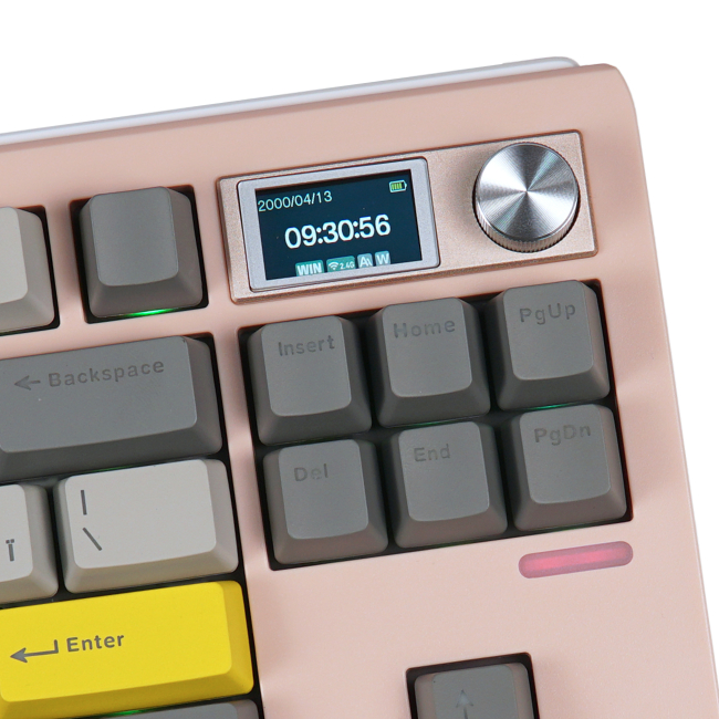 Клавіатура і миші - Клавіатура Epomaker Shadow-S TKL Wisteria Linear Switch Hot-Swap LCD Screen RGB Pink UA (SHS-P-WL)#3