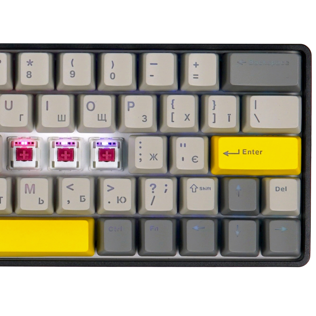 Клавіатура і миші - Клавіатура Epomaker EP64 60% Mulan Switch Hot-Swap RGB Black UA (EP64-B-M)#2