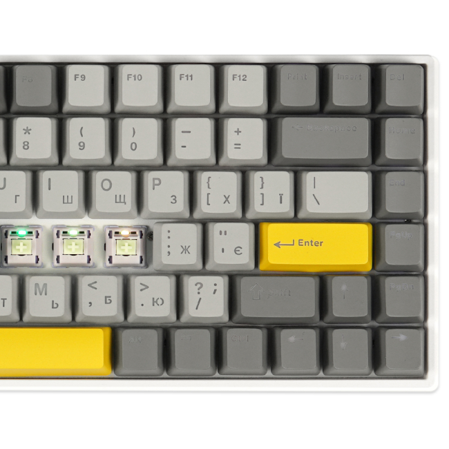 Клавіатура і миші - Клавіатура Epomaker Plus 75% Wisteria Linear Switch Hot-Swap RGB White UA (EP84-W-WL)#2