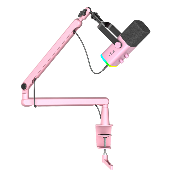 Мікрофони - Мікрофон динамічний Fifine USB/XLR Pink (TAM8P)#4