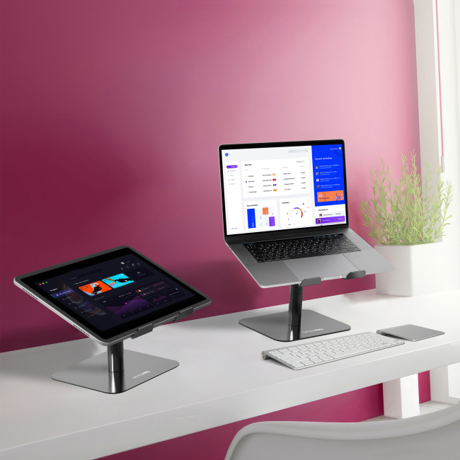 Меблі для геймерів - Підставка для ноутбука OfficePro Aluminum alloy Gray (LS956G)#2