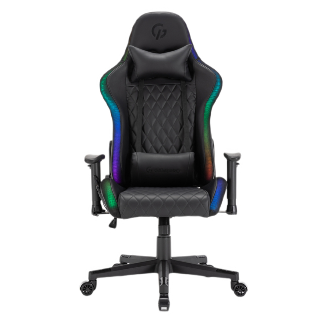 Меблі для геймерів - Крісло геймерське GamePro Hero RGB (GC-700-Black)#9