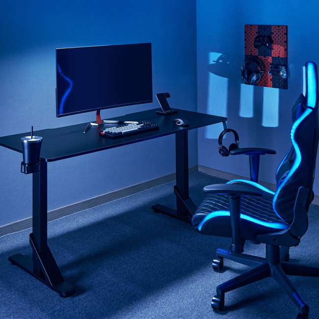 Меблі для геймерів - Комп'ютерний стіл GamePro чорний (GD214)#8