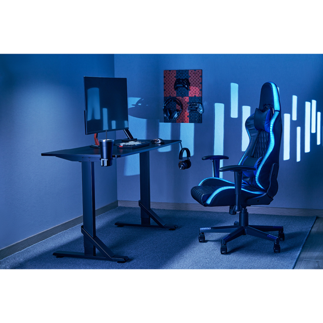 Меблі для геймерів - Комп'ютерний стіл GamePro чорний (GD214)#9