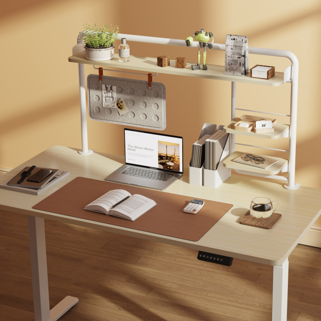 Мебель для геймеров - Настольная полка-органайзер OfficePro White wood (DS253WW)#2