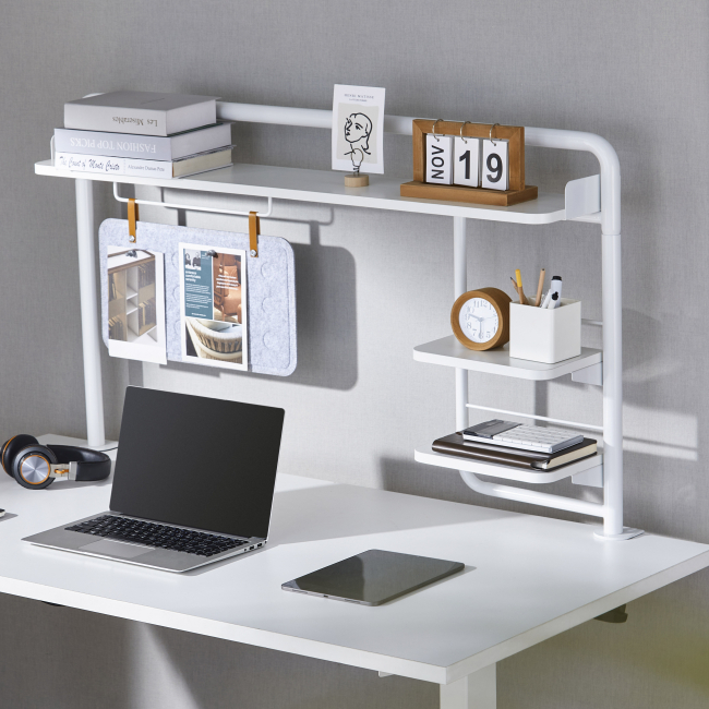 Мебель для геймеров - Настольная полка-органайзер OfficePro White (DS253W)#4