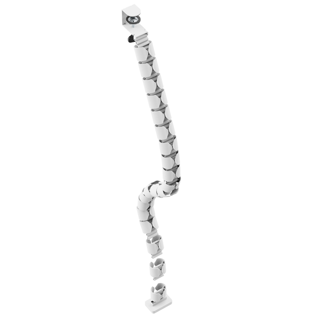 Меблі для геймерів - Органайзер для кабелю OfficePro White (CM730W)#4