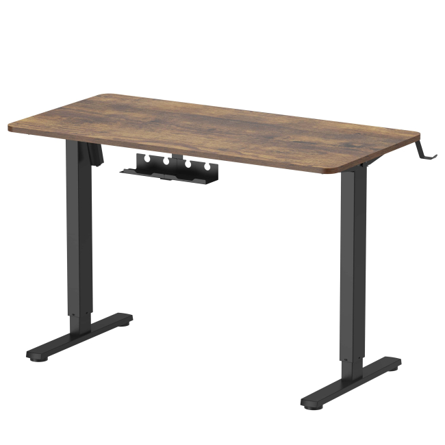 Меблі для геймерів - Стіл OfficePro З електрорегулюванням висоти Dark wood/black (ODE1260DW)#2