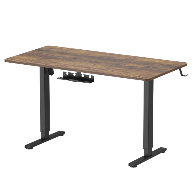 Меблі для геймерів - Стіл OfficePro З електрорегулюванням висоти Dark wood/black (ODE1470DW)#2