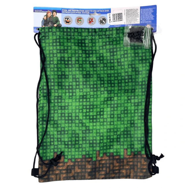 Рюкзаки и сумки - Сумка для обуви Pixie Crew Minecraft зелено-коричневая (PXB-28-73)#4