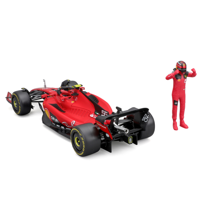 Автомоделі - Автомодель Bburago Racing Ferrari SF-23 з фігуркою в асортименті (18-26809)#4