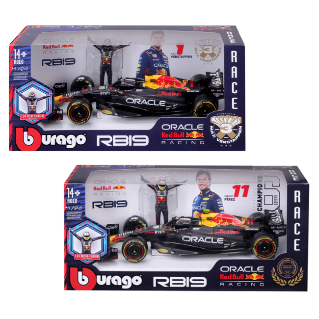 Автомодели - Автомодель Bburago Racing Red Bull Racing RB19 с фигуркой в ​​ассортименте (18-28036)#8