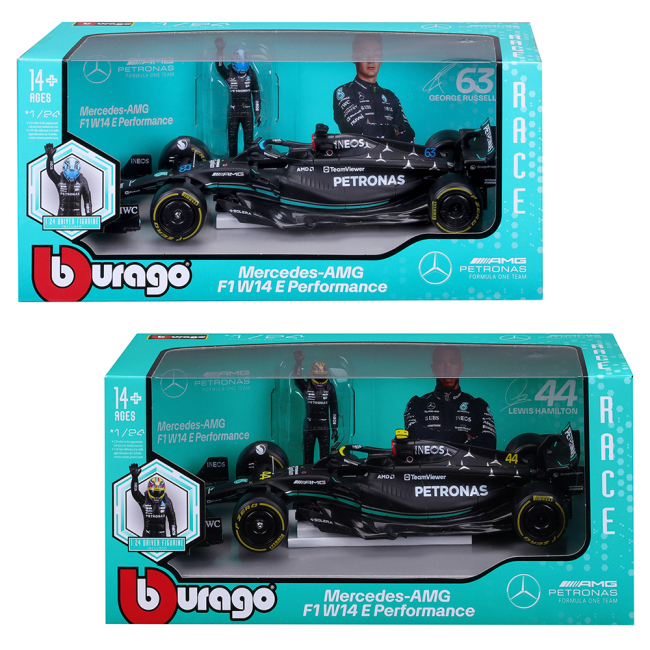 Автомодели - Автомодель Bburago Racе Mercedes-AMG F1 W14 E Performance с фигуркой в ​​ассортименте (18-28037)#7