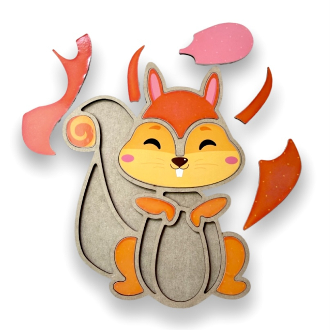 Развивающие игрушки - Сортер Apli Krapli Белочка (2222438700019)#2