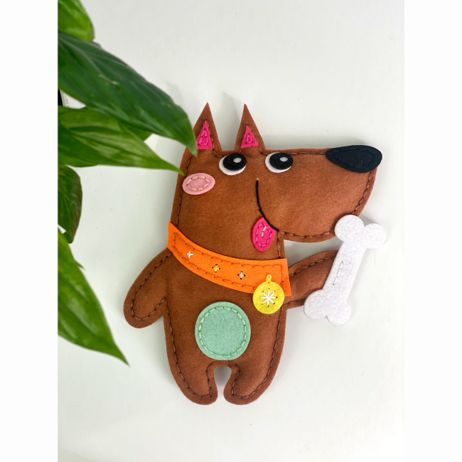 Набори для творчості - Набір для творчості Apli Krapli Зший сам іграшку з фетру Песик (4820198701376)#2