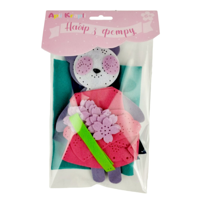 Набори для творчості - Набір для творчості Apli Krapli Зший сам іграшку Одяг та аксесуари Панда (4820198701291)#2