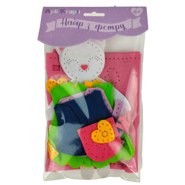 Набори для творчості - Набір для творчості Apli Krapli Зший сам іграшку Одяг та аксесуари Котик (4820198701314)#2