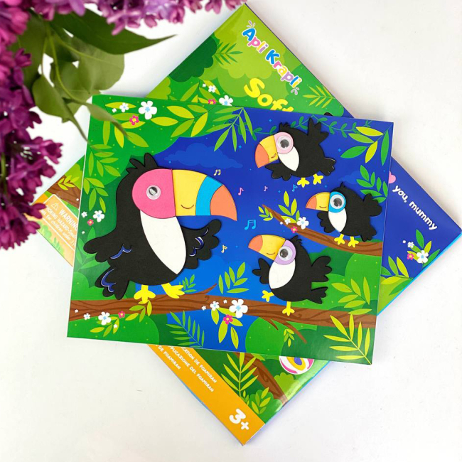 Набори для творчості - Набір для творчості Apli Krapli Аплікація Тукани (4820198701154)#2