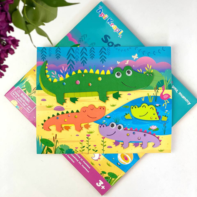 Набори для творчості - Набір для творчості Apli Krapli Аплікація Крокодили (4820198701161)#2