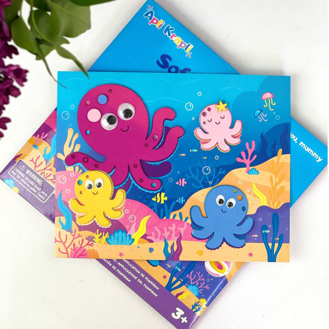 Наборы для творчества - Набор для творчества Apli Krapli Аппликация Осьминожки (4820198701192)#2