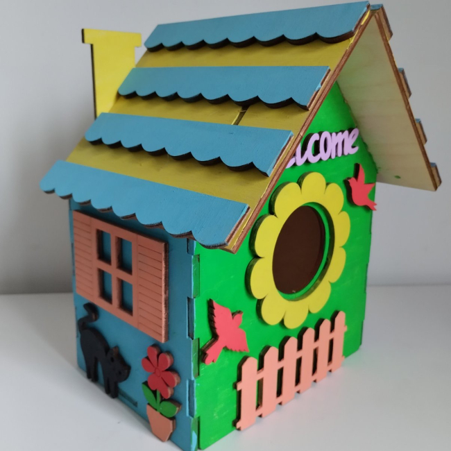 Набори для творчості - Набір для творчості Apli Krapli Шпаківня Збери та розфарбуй 2 (2252535534019)#3