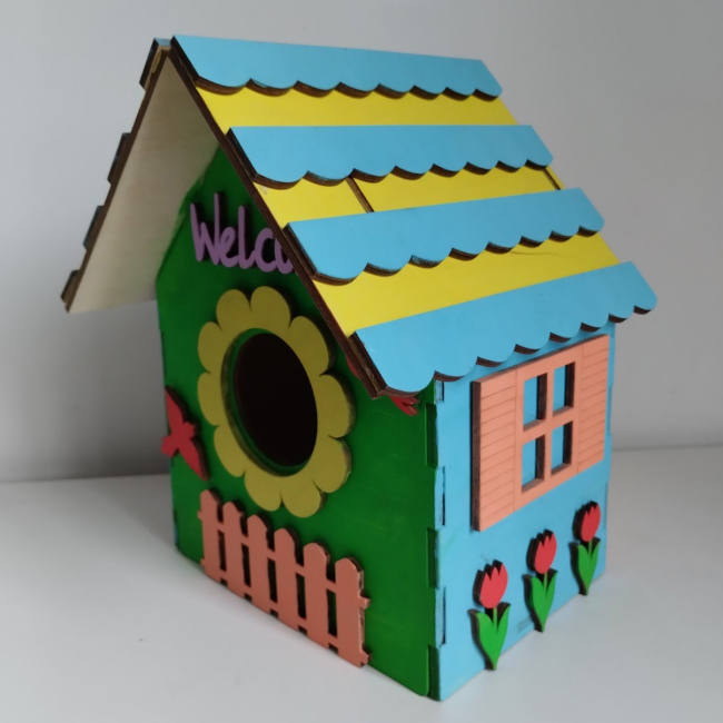 Набори для творчості - Набір для творчості Apli Krapli Шпаківня Збери та розфарбуй 2 (2252535534019)#4