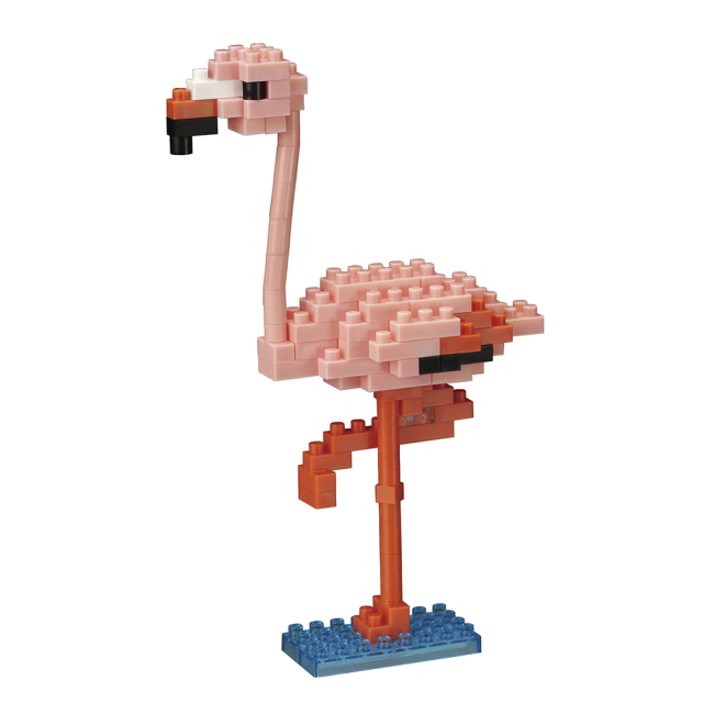 Блокові конструктори - Конструктор Nаnoblock Рожеве фламінго 100 елементів (124112)#2