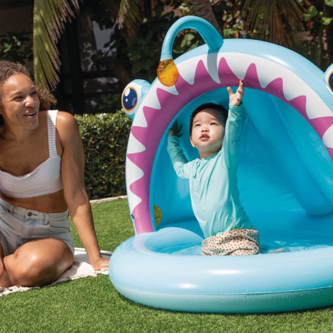 Для пляжу і плавання - Басейн надувний INTEX Акула (58419)#5