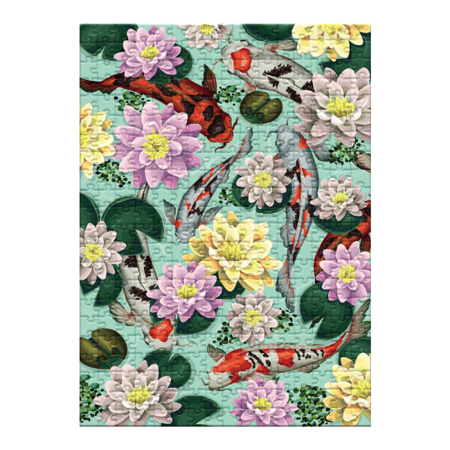 Пазли - Пазл DoDo Botany Hard-S Квіти лотоса та рибки коропи коі 350 елементів (300612)#2