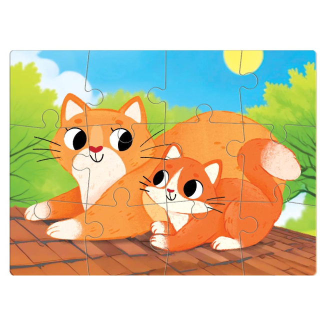 Пазли - Пазл DoDo Завжди разом Котики 12 елементів (300632)#2