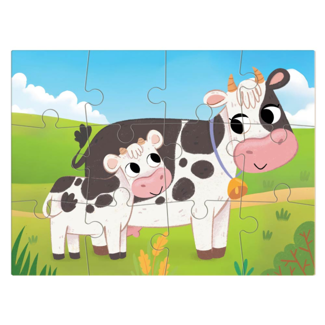 Пазли - Пазл DoDo Завжди разом Корівки 12 елементів (300633)#2