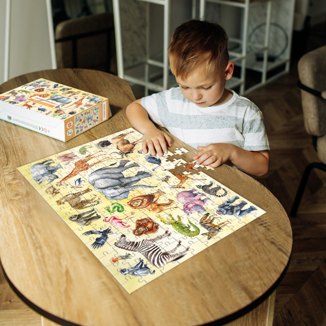 Пазли - Пазл DoDo Монтессорі Тварини Сафарі 200 елементів (300628)#3