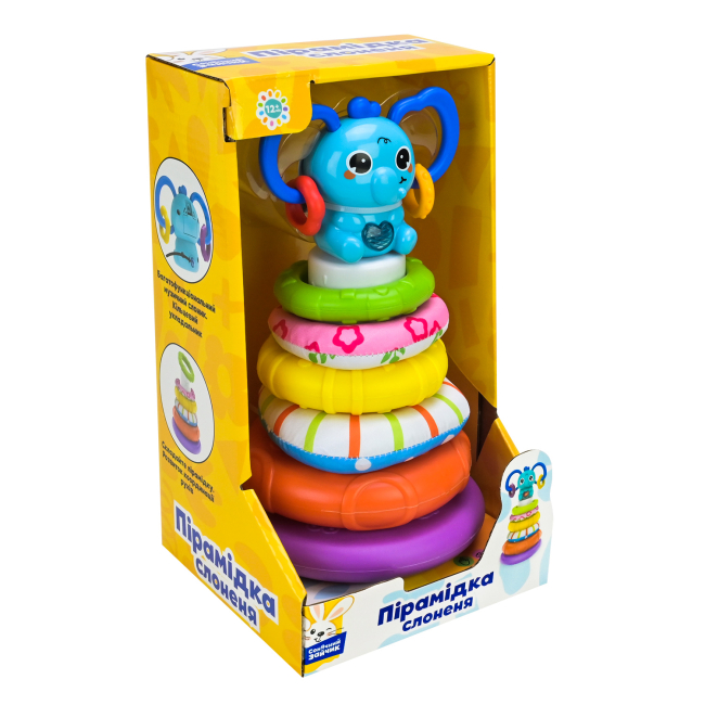 Розвивальні іграшки - Пірамідка Сонячний зайчик Слоненя музична (PL-724-85)#3
