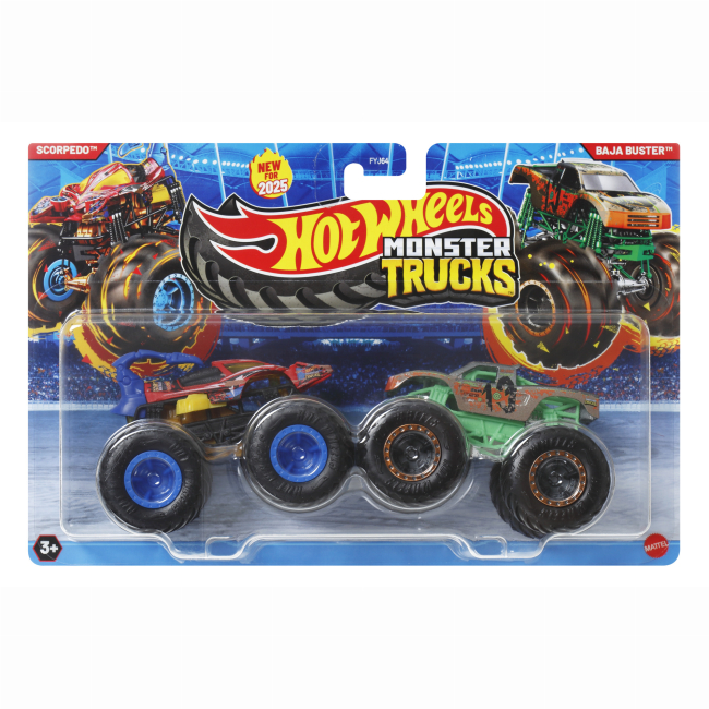 Автомоделі - Набір автомоделей Hot Wheels Monster trucks Scorpedo vs Baja buster (FYJ64/JCC64)#6