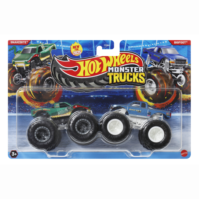 Автомоделі - Набір автомоделей Hot Wheels Monster trucks Snakebite vs Bigfoot (FYJ64/JCC74)#6