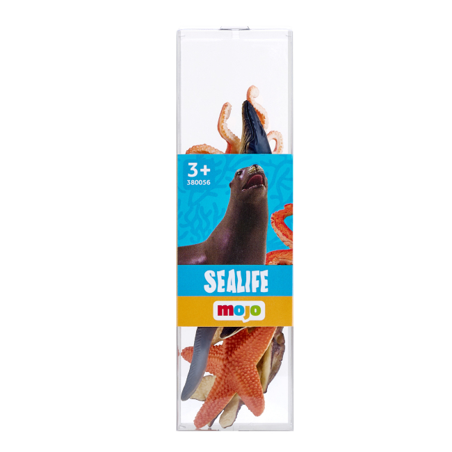 Фігурки тварин - Набір фігурок Mojo Морські мешканці кит, пінгвін, кальмар, черепаха, морська зірка, вугор (380083/2)#2