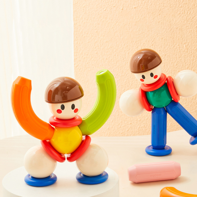 Магнитные конструкторы - Набор Mideer Радужные строительные палочки (MD1588)#4