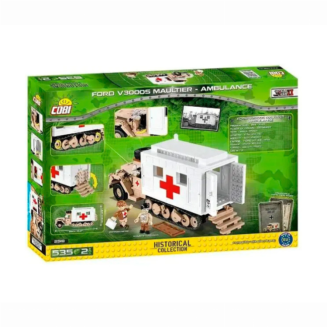 Конструкторы с уникальными деталями - Конструктор Cobi Полугусеничная санитарная машина Мул 535 деталей (COBI-2518)#3