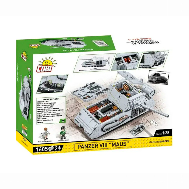 Конструктори з унікальними деталями - Конструктор Cobi Танк Maus 1605 деталей (COBI-2559)#3