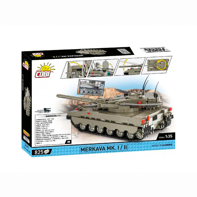 Конструктори з унікальними деталями - Конструктор Cobi Танк Меркава Mk 1 825 деталей (COBI-2621)#3