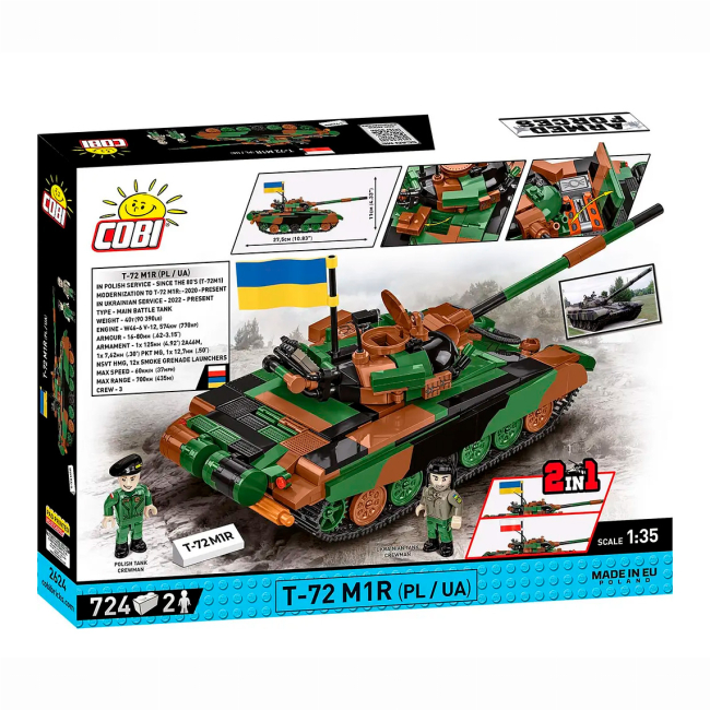 Конструктори з унікальними деталями - Конструктор Cobi Танк Т-72 M1R 724 деталі (COBI-2624)#4