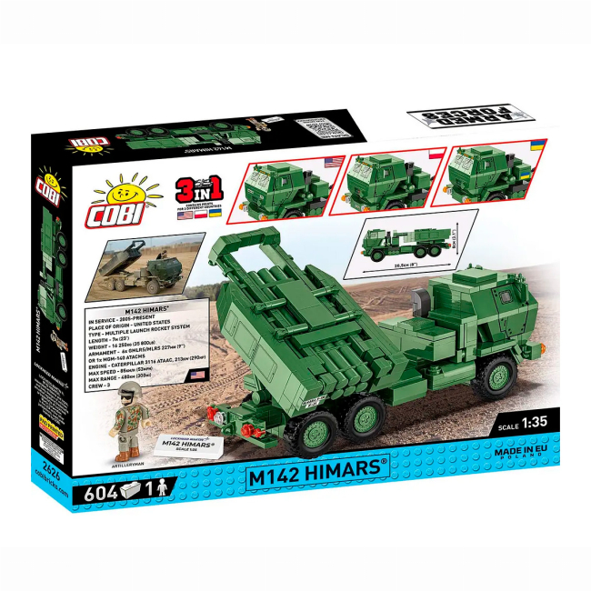 Конструктори з унікальними деталями - Конструктор Cobi РСЗВ Himars M142 604 деталі (COBI-2626)#4