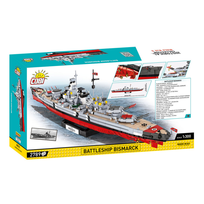 Конструктори з унікальними деталями - Конструктор Cobi Лінкор Бісмарк 2880 деталей (COBI-4841)#3