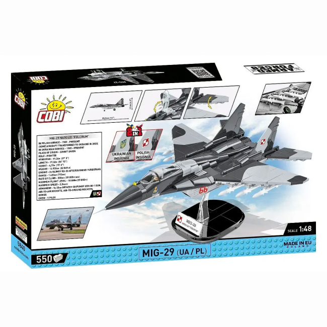 Конструкторы с уникальными деталями - Конструктор Cobi Самолет МіГ-29 Fulcrum 550 деталей (COBI-5840)#4
