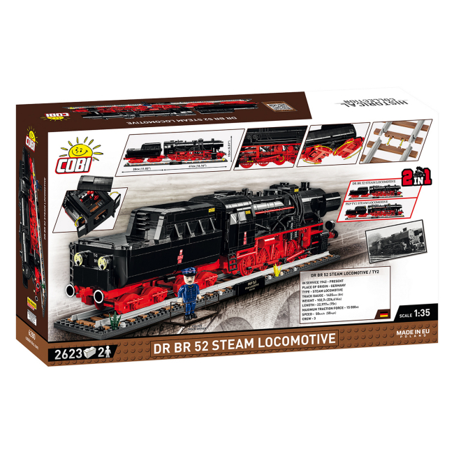 Конструкторы с уникальными деталями - Конструктор Cobi Локомотив DR BR Class 52 2623 деталей (COBI-6280)#5