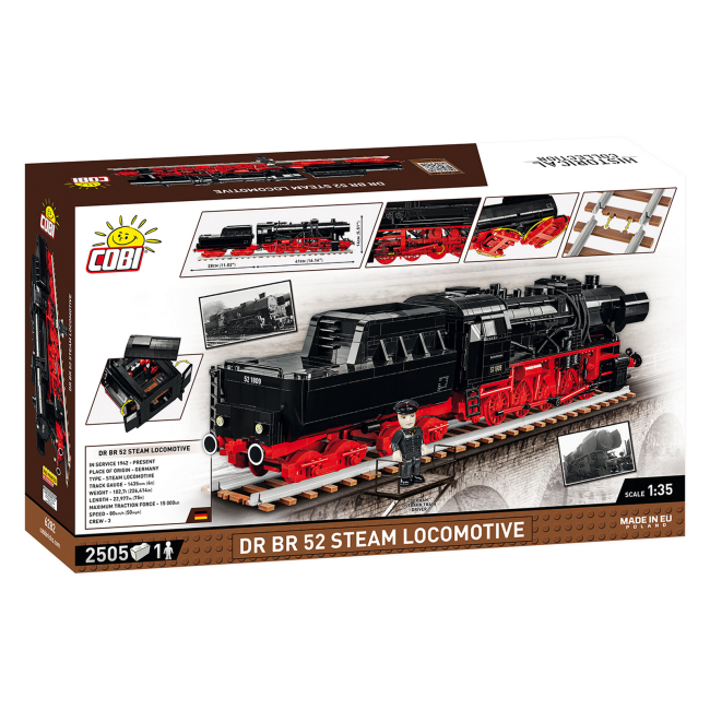 Конструкторы с уникальными деталями - Конструктор Cobi Локомотив DR BR Class 52 2505 деталей (COBI-6282)#4